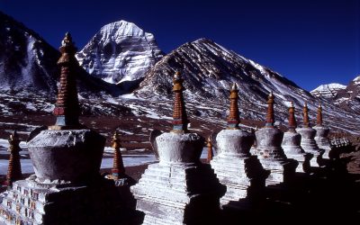 Kailash Mansarovar Tour; mountain and a buddhist shrine